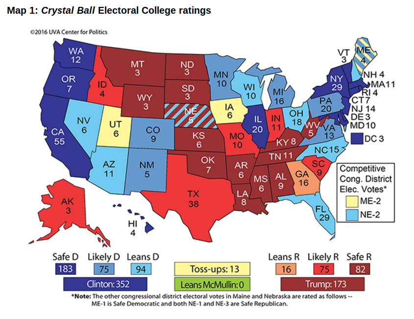 Crystal Ball Election map