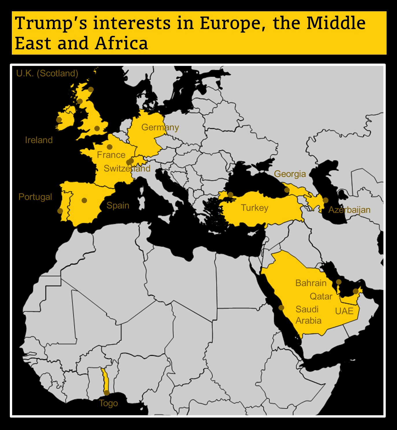 Trump business in Europe, Mideast, Africa